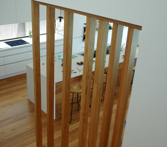 Blackbutt stair screen to Kitchen